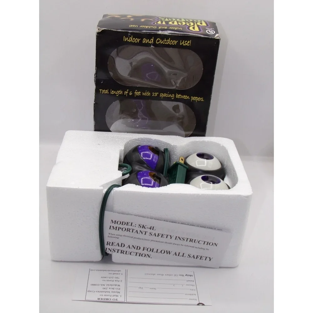 Halloween Flashing Eyes Eyeball Lights Peep n' Peepers Spooky Lighted